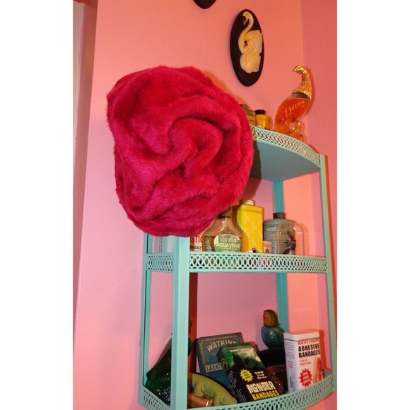 Vintage Fuchsia Pink Empress Turban Style Clochet Hat pinup retro rockabilly - Picture 8 of 10